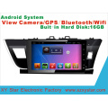 Système Android Car DVD Navigation GPS pour Corolla 10,1 pouces avec Bluetooth / WiFi / TV / MP4 / USB